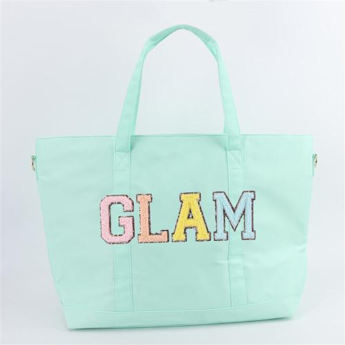 Keymay Custom Printed Logo Tote Bags Blank Shopping Beach Bag   Sports Gym Duffel Bag Womens Handbag