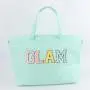 Keymay Custom Printed Logo Tote Bags Blank Shopping Beach Bag   Sports Gym Duffel Bag Womens Handbag