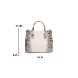 Sac A Main Bolsa Feminina Luxury Branded Designer White Croc  Tote Bags For Ladies Famous Brands Women Crocodile Leather Handbag