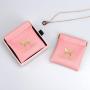 Custom Emboss Logo Tight Close PU Leather Jewelry Pouch With Magnet Leather Earring Necklace Bracelet Jewelry Bag