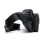 Top Quality Outdoor Sport Men Leather Crossbody Shoulder Waist Bag Pack Belt Bag
