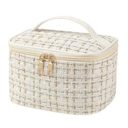 CY005 New Hot Small Perfume Handheld Zipper Cotton Makeup Bag Large Capacity Portable Travel Toiletries Storage Cosmetic Bag