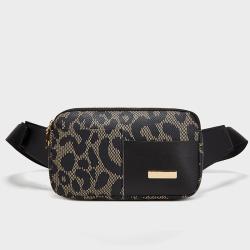 Gelory Fashion Waist Bag PU Leather Fanny Packs Custom Logo Ladies Sports Trend Printed Large Capacity Waist Bag