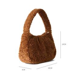 2024 Factory Directly Winter Trendy Soft Purse Fluffy Fur Tote Fuzzy Purse Women Shoulder Plush Bag For Ladies