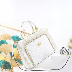 2024 hot selling large size Ruffles women's handbags quality PU ladies bags fashion  tote bags for girls supplier 32 cm