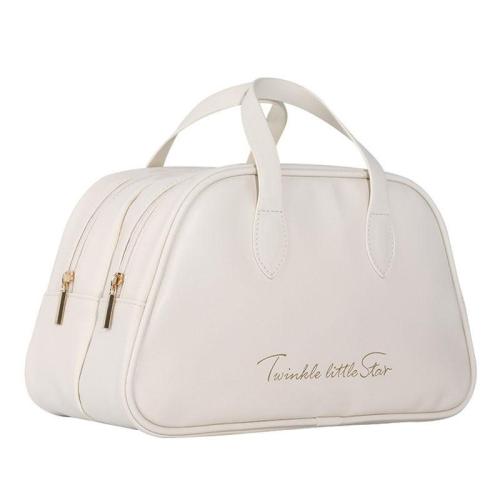 ZF175 New PU Cosmetic Bag Ladies Fashion Portable Travel Wash Handbag Waterproof Makeup Storage Bag Double Tier