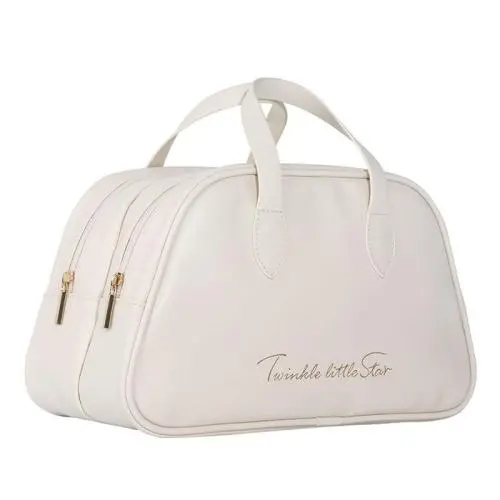 ZF175 New PU Cosmetic Bag Ladies Fashion Portable Travel Wash Handbag Waterproof Makeup Storage Bag Double Tier