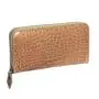 Fashion women hand purse luxury crocodile embossed pattern pu leather rfid blocking wallet purse bag for travel