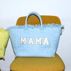 Keymay RTS 6 Color USA Warehouse Free Shipping Mixed Color High Quality Tassel Handbag Supplier Fringe Tote Bag Blank Canvas Bag