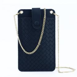 Phone bag for women Summer Trend Ladies Diamond Plaid Woven Chain Sling Mobile Phone Bag Single Handle Mini Design-Wholesale
