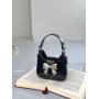 Spring wholesale fashion women's bags Classic cute pu leather handbag Bow Chain Mini Crossbody Bag for girl