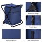 Customized Logo Outdoor Travel Storage Camping Folding Fish Beach Seat Backpack Cooler Bag with Chair