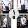Custom Logo Black Small Messenger Shoulder Bag Mini Crossbody Bag For Men Women