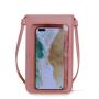 HR300 New Student Buckle Waterproof Small Bag Women's Heart Decorative Transparent Touchable Screen Simple Retro Phone Bag
