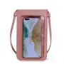 HR300 New Student Buckle Waterproof Small Bag Women's Heart Decorative Transparent Touchable Screen Simple Retro Phone Bag