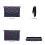 Lovevook fashion famous designer geometric luminous pu leather handbags for women ladies crossbody purses bags