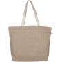 Custom women 100% Jute Canvas Printed Large Burlap Tote Bag High capacity Storage Bag Handbag