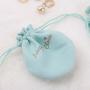 Wholesale Silver Hot Stamping Logo Packing Microfiber Suede  Drawstring Pouch Soft Suede Microfiber Gift Bag