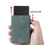 Custom Minimalist Wallet with ID Card Window Pop Up Front Pocket Wallet Genuine Leather Minimalist Card Holder