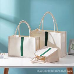Laminating Canvas Wholesale Environmental Hand Canvas Single Shoulder Hand-Painted Canvas  Can Print Logo Cotton Bags