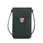 Women's Retro Style Mobile Phone Wallet Thin Tide Lock Sling Portable with Touch Screen Access Small Buckle Design for Students