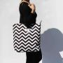 Fashion Stripe/Water Ripple  Gym Hiking Picnic Travel Beach Tote Bag Shoulder Bag
