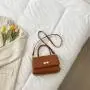 Ins Popular Fashion Small Bag Female Personality Patent Leather Crocodile Print Bag Acrylic Chain One Shoulder Underarm Bag Tide