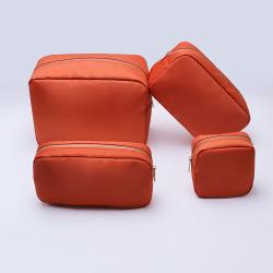 Keymay New Color Royal Blue Nylon Cosmetic Bag Wholesale Chenille Letter Patch Bridesmaids Gift Bag Travel Toiletry Nylon Pouch