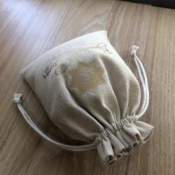 Custom High Quality Jute Drawstring Gift Dust Bag Gold Printing Jute Packaging Bag
