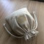 Custom High Quality Jute Drawstring Gift Dust Bag Gold Printing Jute Packaging Bag