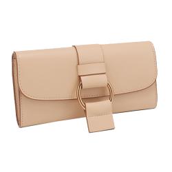 Fashionable ladies evening clutch purse rfid women's long wallet organizer premium leather