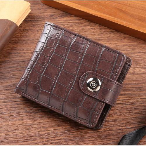 Men's New Vintage Crocodile Fashion Horizontal Soft Wallet Multi-Card Cross-Border Short Waterproof Young's Wallet