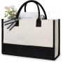 Customized logo and carrying gift for spot canvas tote bag large capacity shopping bag personalized design Letter Tote Packaging