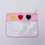 Keymay Custom Logo PVC Zipper Bag Travel Toiletry Bag Clear Flat Cosmetic Makeup Pouch Waterproof Transparent Toiletry Bag