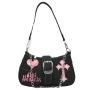 Hot Sale Dark Cross Design Women Underarm Bag Cool cross Style Handbag