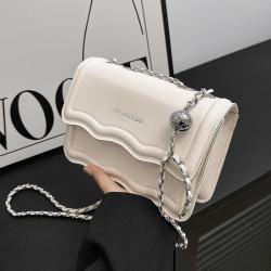 KBW412 Retro Women Bag 2023 New PU Solid Color Simple Fashion Casual Bag Chain Ladies Shoulder Crossbody Square Bag
