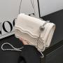 KBW412 Retro Women Bag 2023 New PU Solid Color Simple Fashion Casual Bag Chain Ladies Shoulder Crossbody Square Bag