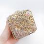 Factory Direct Sale Box Clutch Evening Bag Crystal Luxury Anchor Pattern Square Clutches for Women