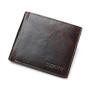 OEM185 Fashion Men Purse For Men Genuine Leather Wallet Card Holder Coin Pocket Business ID Credit Card Case Simple Short Wallet