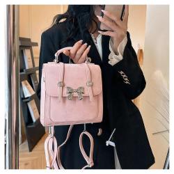 ZR158 Girls' Backpacks Are Versatile And Stylish with Small Checked Schoolbags Cosmetics Women Bag Female Backpack Mini Zipper