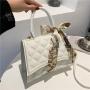 KBW537 Single Shoulder Crossbody Women Bags New Fashion Rhombus Embroidery Line Hourglass Bag Ladies Texture Silk Scarf Handbag