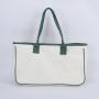 Keymay Custom Logo Canvas Travel Shopping Bags Women Reusable Cotton Canvas Tote Bag Personalized Beach Bag