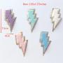 Stock Multi Colorful Cute Embroidered Sticky Applique for Clothing Smiley Face Rainbow Letters Heart Adhesive Chenille Patch