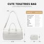 Carry on quilted PU leather Weekender Overnight Bag with Toiletry Bag Waterproof Tote Casual Crossbody Casual Travel Duffle Bag