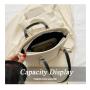 HR671 New Fashion Women's Handbag One Shoulder Special Women's Tote Bag PU Casual Striped Sewing Thread Bucket Crossbody Bag