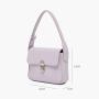 2024 New Fresh Handbags Solid Color Shoulder Bag Smooth Texture Vegan Leather Luxury Bags Simple Portable Square Shoulder Bag
