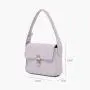2024 New Fresh Handbags Solid Color Shoulder Bag Smooth Texture Vegan Leather Luxury Bags Simple Portable Square Shoulder Bag