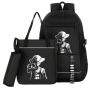 Gelory New Trend 2pcs/Set Casual Sports Student School Bags Large Capacity Middle School Boys Kids Backpack
