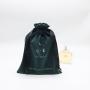 Flexography Customized Dark Green Velvet Drawstring Travel Shopping Handbag Small Medium Velvet Cosmetic Makeup Gift Bag