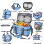 Square Soft Shoulder Picnic Portable Aluminum Foldable Thermos Insulation Lunch Box Cooler Bag